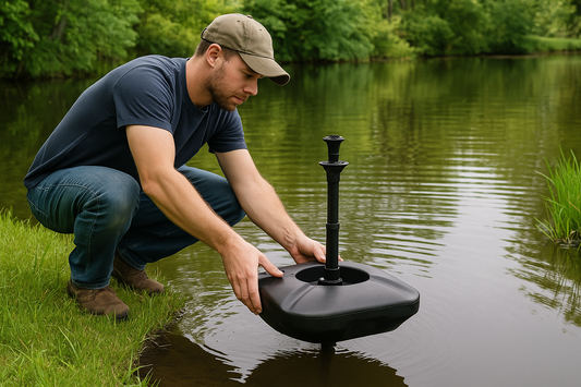Installing Pond Fountain