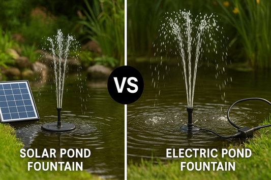 Solar Pond Fountain Vs Electric Pond Fountain