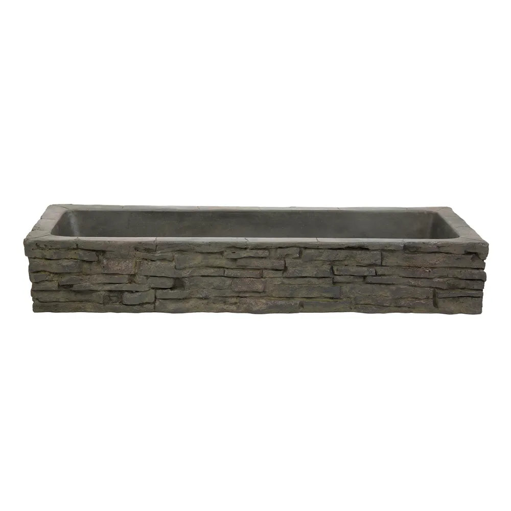 Stacked Slate Wall Topper Straight Quad-Spill