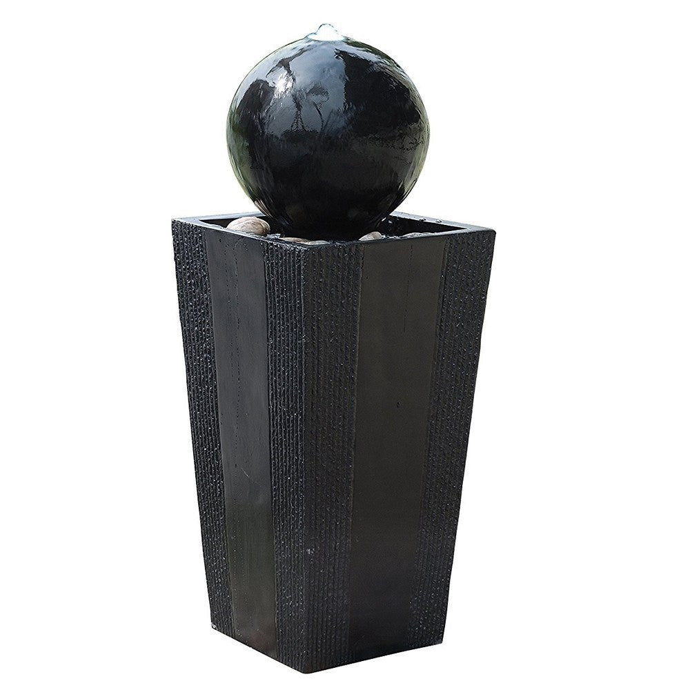 Ball On Stand Fountain With LED Lights
