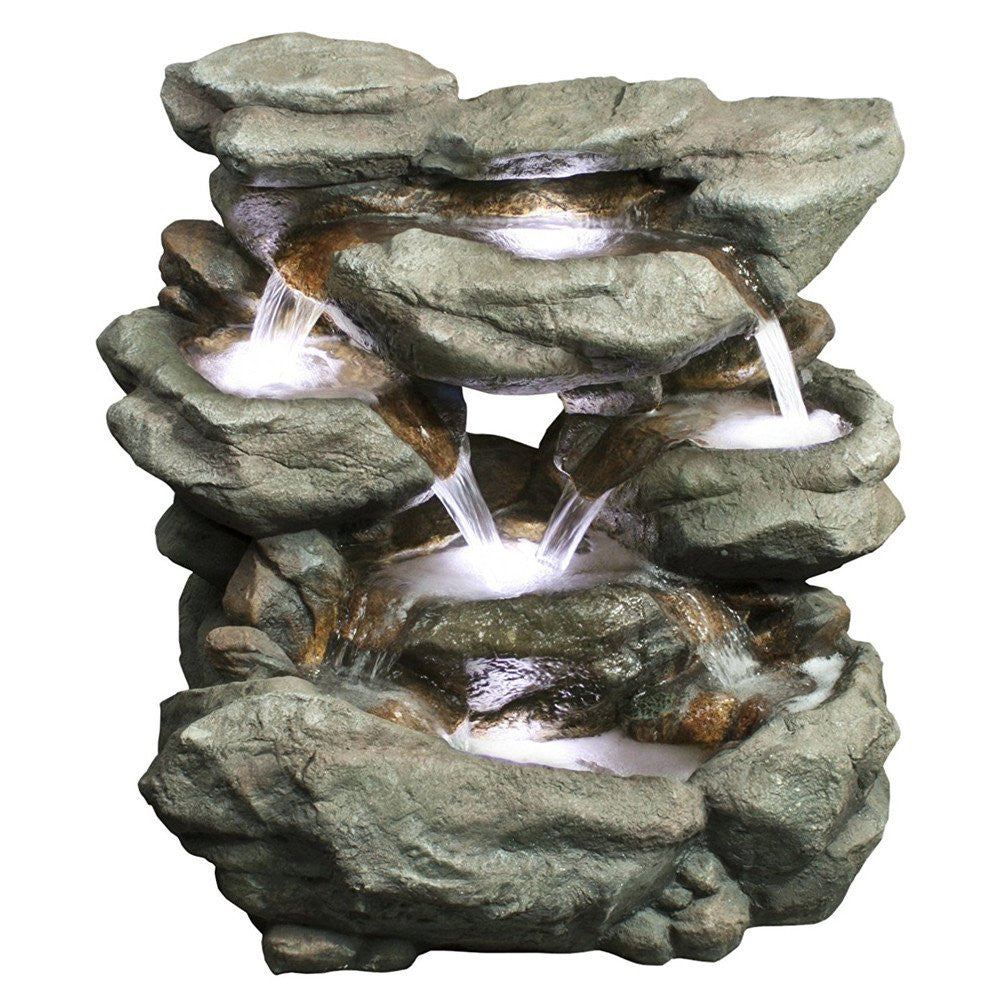 Waterfall fountain LED lights