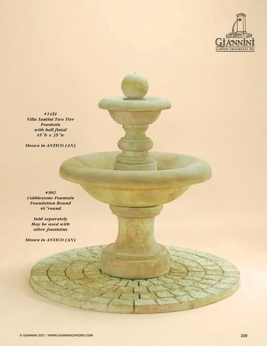 outdoor fountain Villa Santini