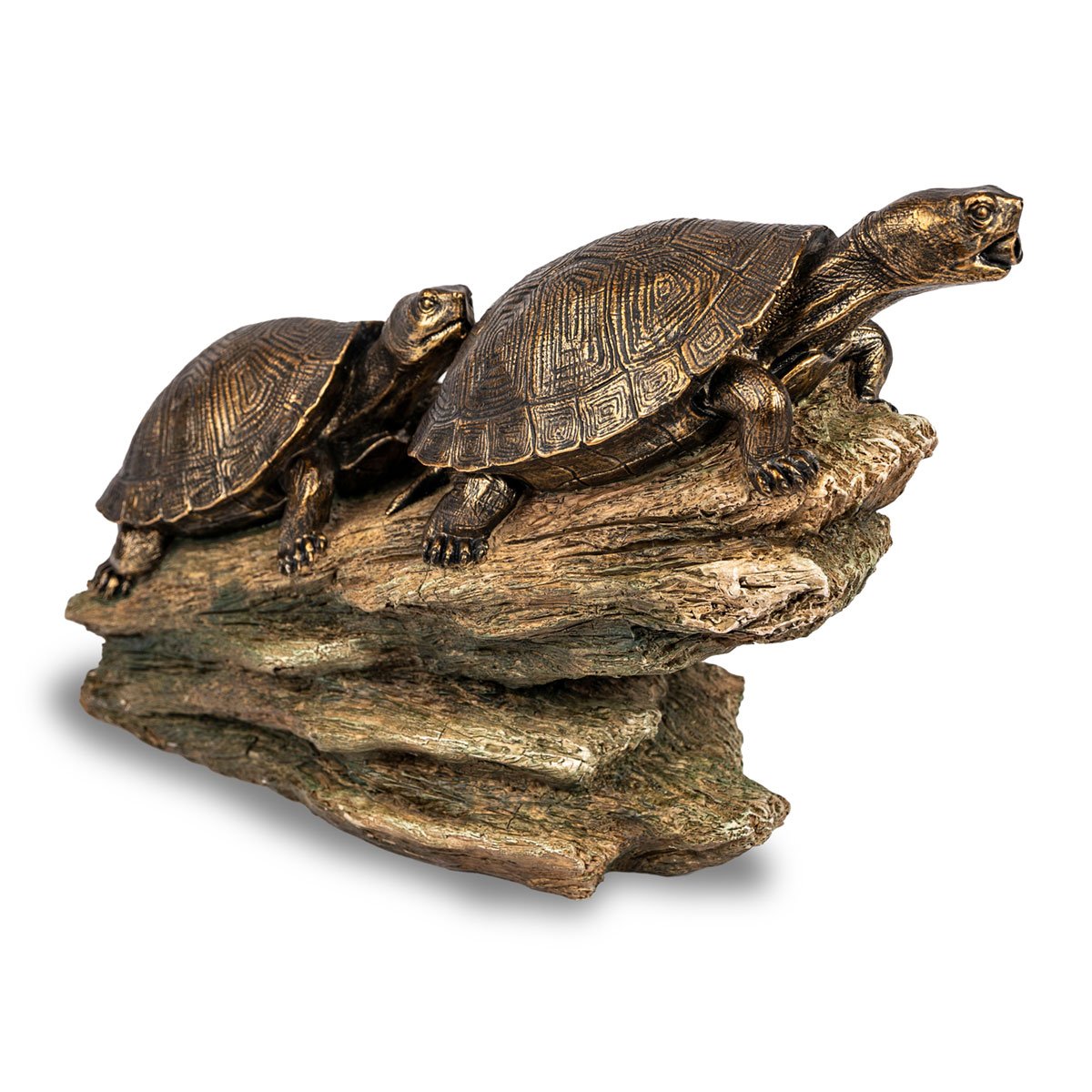Double Turtle On Log Spitter