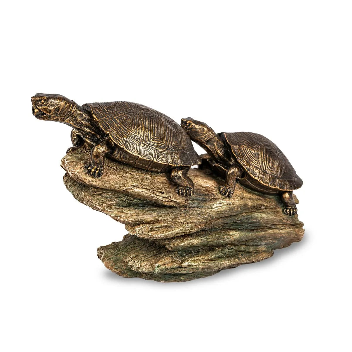 Double Turtle On Log Spitter