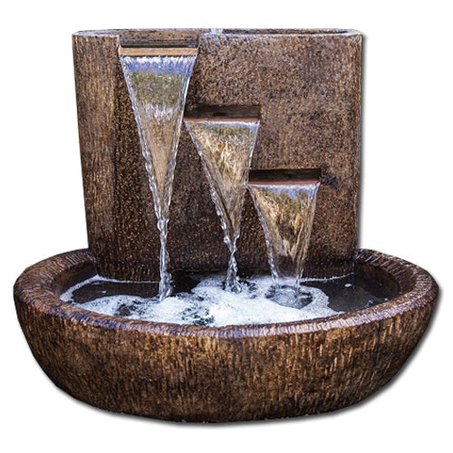 garden fountain stone cascade