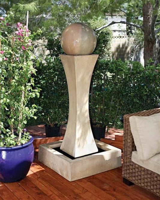 garden fountain outdoor fountain 9' Tall I Ball GIST